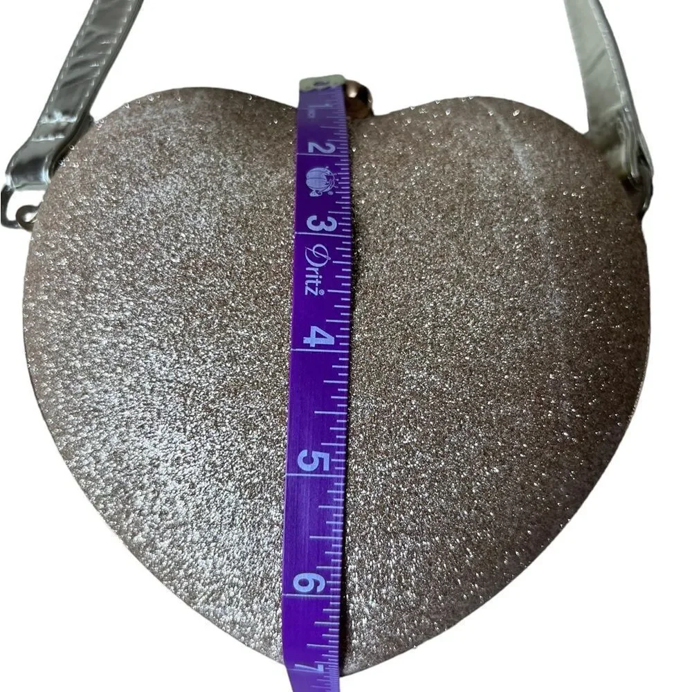 American Girl Gold Glitter Heart Shaped Purse